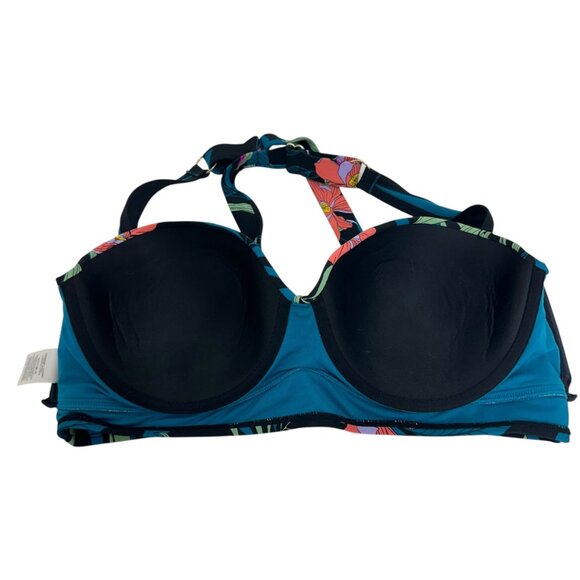 Terra & Sky Womens Floral Print Underwire Bikini Top SZ 0X (14W) - Picture 6 of 10